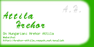 attila hrehor business card